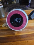 Onn Digital Alarm Clock, White, Model 100073828, Tested And Working. Fixed Price $6.00.