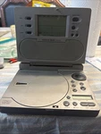 Sharper Image Travel Cd Alarm Clock Radio With Sound Soother SI585. Fixed Price $13.12.