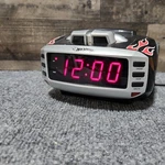 Hot Wheels Snore Slammer Alarm Clock Am/fm Radio Engine Sounds Emerson HW800. Fixed Price $49.99.