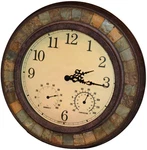 Wall Clock Westclox Timepiece 16IN Temp Humidity Tilestone Subdials Stylis Round. Fixed Price $28.95.