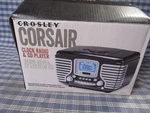 Crosley CR612 Blk Corsair Retro Am/fm Radio Alarm Clock Cd Player Free Shipping.. Fixed Price $74.99.