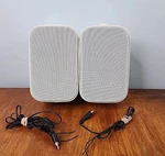 E-audio 7.5" 2 Way Water-resistant Speakers White Pair Sound System With Wires. Fixed Price $29.87.