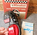 Vintage Winston Motorsports Red Wireless Am Fm Headset. Headphone Radio Works. Fixed Price $19.97.