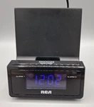 Rca RCD215 Charging Stand Dual Alarm Clock, Usb. Fixed Price $12.95.