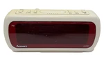 Vtg Advance 4024 White Alarm Clock Snooze Dimmer Battery Back Up Led Display 8X4. Fixed Price $13.38.