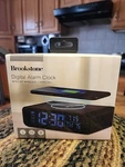 Brookstone Digital Alarm Clock With Qi Wireless Charging- See Pics For Features. Fixed Price $15.95.