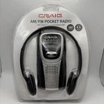 Craig Electronics Am/fm Pocket Radio CS2500 Speaker And Headphones. Fixed Price $16.99.