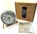 New With Open Box Arne Jacobsen Table Clock/alarm Gray/white Station Font. Fixed Price $77.00.