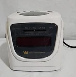 Vintage White Westinghouse Cube Am/fm Alarm Clock Radio WCR-11245. Fixed Price $24.95.