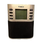 Timex T1307S Digital Dual Alarm Clock Radio Black Silver Am Fm W/ Lcd Screen. Fixed Price $16.95.