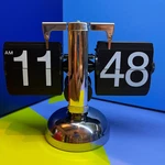 Durable Retro Digital Flip Desk Clock With Metal Stand - Creative Gift Idea. Fixed Price $49.99.