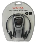 New Craig Am/fm Pocket Radio With Speaker And Headphones CS2500 7-31398-42500-6. Fixed Price $18.99.