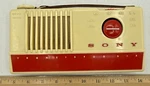 Sony Transistor Six Radio TR-66 Ivory/red Vintage Rare Tested Working. Fixed Price $1499.88.