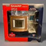 Sharp Tech Atomic Lcd Desk Clock & Travel Alarm SPC323 Nib Light Wood. Fixed Price $26.95.
