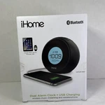 Ihome IBT18BC Dual Alarm Clock + Usb Charging Bluetooth Speaker Music Streaming. Fixed Price $24.99.