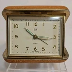 Vintage Mcm Elgin Travel Alarm Clock Fold Up Luminescent Hands W. Germany Works. Fixed Price $16.99.