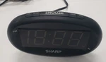 Sharp Model SPC-073 Led Alarm Clock Black With Battery Backup Tested.. Fixed Price $12.99.
