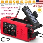 Emergency Solar Hand Crank Weather Radio 8000MAH Power Bank Charger Flash Light. Fixed Price $27.99.