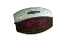 Durabrand CR-502 Am/fm Digital Alarm Clock Radio Silver Black Led Display Tested. Fixed Price $13.00.