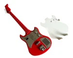 Vintage The Picker Guitar Transistor Radio W/ Original Box Stand & (red). Fixed Price $38.00.