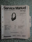 Panasonic RF-HX7 Service Manual Original Repair Book Stereo Headphones Radio. Fixed Price $19.98.