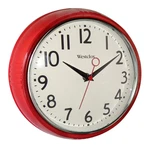 Westclox Retro Wall Clock Red 12 Inch Round Analog Quartz Kitchen Chrome Bezel. Fixed Price $18.25.