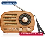 Oncheer Portable Vintage Retro Bluetooth Speaker Radio With Fm/am/sw Bands, Adju. Fixed Price $25.70.