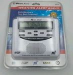 Midland WR120 Emergency Weather Alert Radio With Alarm Clock White. Fixed Price $23.99.