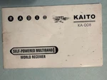 Radio Kaito KA-008 Instruction Information Manual Free Shipping. Fixed Price $10.00.
