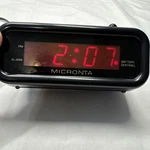 Micronta Vintage Digital Led Alarm Clock Black Red Display 63-758 Radio Shack. Fixed Price $15.00.