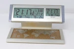 Vintage Seiko World Travel Atomic Clock QHR019 Touch Map Temperature Humididity. Fixed Price $59.99.