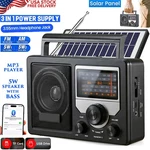 Am Fm Portable Radio Bluetooth Solar Panel Usb Rechargeable Batteries Operated. Fixed Price $39.90.