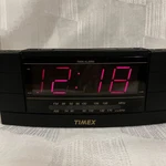 Timex Am/fm Twin Alarm Clock Radio, Black: Red Lcd Display: Model No. T314B. Fixed Price $19.99.