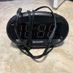 Sharp Model SPC-073 Led Alarm Clock Black Tested And Working. Fixed Price $9.50.