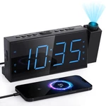 Mesqool Fm Radio Projection Alarm Clock For Bedroom, Large Led Display With D.... Fixed Price $43.26.