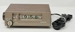 Vintage Zenith J-10W Flip Clock Wood Grain 70S Alarm Appliance Outlet Timer. Fixed Price $37.95.