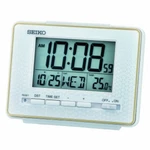 Seiko Digital Alarm Clock QHL096W Temperature Day Date Month Display White. Fixed Price $49.95.