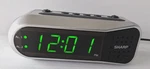 Vintage Sharp SPC100 Digital Alarm Clock Dual Silver Black 5.5" X 2.5". Fixed Price $8.99.