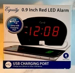 Equity By Crosse 30024 0.9" Red Led Digital Alarm Clock Usb Snooze Black. Fixed Price $12.95.