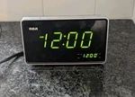 Rca RC140-A Fm Clock Radio Dual Alarm Large Led Display Tested Working Black. Fixed Price $18.99.