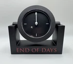 4-INCH Swivel Black Desktop Clock End Of Days. Fixed Price $25.19.