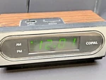 Vintage Copal LG-710 Digital Alarm Clock 12-HOUR Faux Wood Grain Works Great. Fixed Price $17.00.