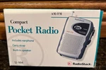 Shack Portable Compact Pocket Radio, Model 12-994, New In Box!. Fixed Price $27.50.