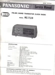 Panasonic Service Manual RC-7247 (scanned Pdf E-format). Fixed Price $16.99.