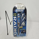 Quasar Radio Pen Fm Am Stereo Earbuds Black Ink Model QP-6 Silver, Read. Fixed Price $7.95.