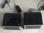 Hmdx Audio Flow Docking Sound System Alarm Clock Black HX-B312 Two Them. Fixed Price $25.99.