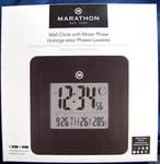 Marathon Digital Clock W/ Moon Phase, Alarm, Temperature, Calendar - New. Fixed Price $23.89.