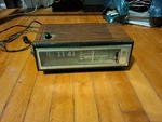 Vintage General Electric Flip Alarm Clock Am/fm Radio Model No 7-4410C. Fixed Price $49.99.