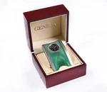 Geneva Quartz Japan Movement Travel Clock Self Stand In Wooden Box. Fixed Price $14.20.
