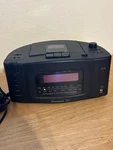 CHRONOMATIC-305 Am Fm Clock Radio Alarm Cassette Tape Recorder Works. Fixed Price $5.25.